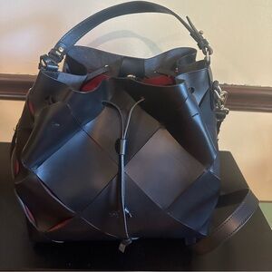 Boldrini Selleria Genuine Italian Florentine Vacchetta Leather Bucket bag.